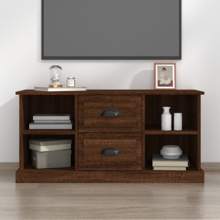 vidaXL Mueble de TV madera contrachapada marrón roble 99,5x35,5x48 cm