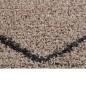 vidaXL Alfombra de pelo largo beige y gris antracita 160x230 cm