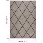 vidaXL Alfombra de pelo largo beige y gris antracita 160x230 cm
