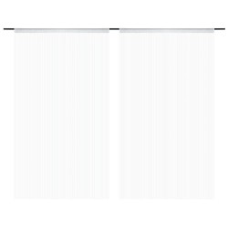 vidaXL Cortinas de flecos 2 piezas 100x250 cm blancas