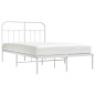 vidaXL Estructura de cama de metal con cabecero blanca 120x190 cm vidaXL Estructura de cama de metal con cabecero blanca 120x190 cm