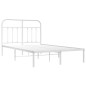 vidaXL Estructura de cama de metal con cabecero blanca 120x190 cm vidaXL Estructura de cama de metal con cabecero blanca 120x190 cm