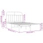 vidaXL Estructura de cama de metal con cabecero blanca 120x190 cm vidaXL Estructura de cama de metal con cabecero blanca 120x190 cm