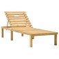 vidaXL Tumbona de jardín con mesa de madera de pino impregnada