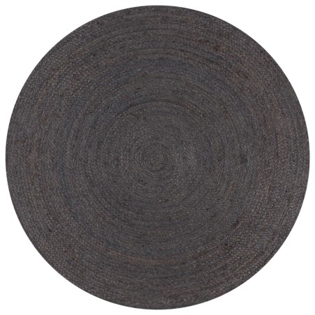  vidaXL Alfombra de yute tejida a mano redonda gris 90 cm