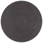 vidaXL Alfombra de yute tejida a mano redonda gris 90 cm vidaXL Alfombra de yute tejida a mano redonda gris 90 cm