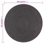 vidaXL Alfombra de yute tejida a mano redonda gris 90 cm vidaXL Alfombra de yute tejida a mano redonda gris 90 cm