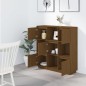 vidaXL Aparador alto madera maciza de pino marrón miel 110,5x35x117 cm vidaXL Aparador alto madera maciza de pino marrón miel 110,5x35x117 cm