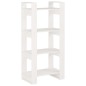 vidaXL Estantería/divisor espacios madera maciza blanco 60x35x125 cm vidaXL Estantería/divisor espacios madera maciza blanco 60x35x125 cm