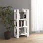 vidaXL Estantería/divisor espacios madera maciza blanco 60x35x125 cm vidaXL Estantería/divisor espacios madera maciza blanco 60x35x125 cm