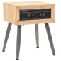 vidaXL Mesita de noche de madera maciza de abeto 43x38x50 cm