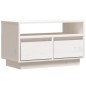 vidaXL Mueble de TV de madera maciza de pino blanco 60x35x37 cm vidaXL Mueble de TV de madera maciza de pino blanco 60x35x37 cm