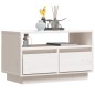 vidaXL Mueble de TV de madera maciza de pino blanco 60x35x37 cm vidaXL Mueble de TV de madera maciza de pino blanco 60x35x37 cm