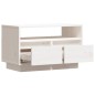 vidaXL Mueble de TV de madera maciza de pino blanco 60x35x37 cm vidaXL Mueble de TV de madera maciza de pino blanco 60x35x37 cm