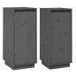 vidaXL Aparador 2 uds madera maciza de pino gris 31,5x34x75 cm vidaXL Aparador 2 uds madera maciza de pino gris 31,5x34x75 cm