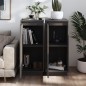 vidaXL Aparador 2 uds madera maciza de pino gris 31,5x34x75 cm vidaXL Aparador 2 uds madera maciza de pino gris 31,5x34x75 cm