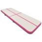 vidaXL Esterilla inflable de gimnasia con bomba PVC rosa 400x100x20 cm