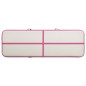 vidaXL Esterilla inflable de gimnasia con bomba PVC rosa 400x100x20 cm
