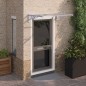 vidaXL Marquesina puerta policarbonato gris y transparente 122x90 cm vidaXL Marquesina puerta policarbonato gris y transparente 122x90 cm