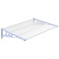 vidaXL Marquesina puerta policarbonato gris y transparente 122x90 cm vidaXL Marquesina puerta policarbonato gris y transparente 122x90 cm