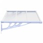 vidaXL Marquesina puerta policarbonato gris y transparente 122x90 cm vidaXL Marquesina puerta policarbonato gris y transparente 122x90 cm