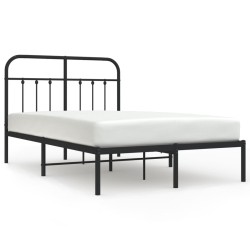 vidaXL Estructura de cama con cabecero metal negro 120x200 cm