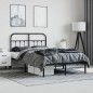 vidaXL Estructura de cama con cabecero metal negro 120x200 cm vidaXL Estructura de cama con cabecero metal negro 120x200 cm