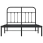vidaXL Estructura de cama con cabecero metal negro 120x200 cm vidaXL Estructura de cama con cabecero metal negro 120x200 cm