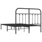 vidaXL Estructura de cama con cabecero metal negro 120x200 cm vidaXL Estructura de cama con cabecero metal negro 120x200 cm