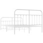 vidaXL Estructura cama metal cabecero y pie de cama blanco 140x190 cm vidaXL Estructura cama metal cabecero y pie de cama blanco 140x190 cm