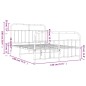 vidaXL Estructura cama metal cabecero y pie de cama blanco 140x190 cm vidaXL Estructura cama metal cabecero y pie de cama blanco 140x190 cm