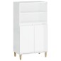 vidaXL Aparador alto madera contrachapada blanco brillo 60x36x110 cm vidaXL Aparador alto madera contrachapada blanco brillo 60x36x110 cm