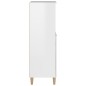 vidaXL Aparador alto madera contrachapada blanco brillo 60x36x110 cm vidaXL Aparador alto madera contrachapada blanco brillo 60x36x110 cm