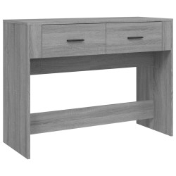 vidaXL Mesa consola madera contrachapada gris Sonoma 100x39x75 cm