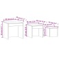 vidaXL Mesas apilables 3 pzas madera contrachapada blanco roble Sonoma