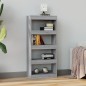 vidaXL Estantería madera contrachapada gris Sonoma 60x30x135 cm vidaXL Estantería madera contrachapada gris Sonoma 60x30x135 cm