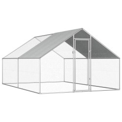 vidaXL Jaula gallinero de exterior de acero galvanizado 2,75x4x1,92 m  