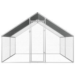 vidaXL Jaula gallinero de exterior de acero galvanizado 2,75x4x1,92 m  