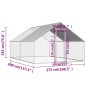vidaXL Jaula gallinero de exterior de acero galvanizado 2,75x4x1,92 m vidaXL Jaula gallinero de exterior de acero galvanizado 2,75x4x1,92 m