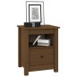 vidaXL Mesita de noche madera maciza de pino marrón miel 40x35x49 cm vidaXL Mesita de noche madera maciza de pino marrón miel 40x35x49 cm