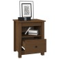 vidaXL Mesita de noche madera maciza de pino marrón miel 40x35x49 cm vidaXL Mesita de noche madera maciza de pino marrón miel 40x35x49 cm