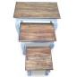 vidaXL Set de 3 mesitas apilables de madera maciza reciclada vidaXL Set de 3 mesitas apilables de madera maciza reciclada