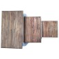 vidaXL Set de 3 mesitas apilables de madera maciza reciclada vidaXL Set de 3 mesitas apilables de madera maciza reciclada