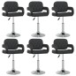 vidaXL Sillas de comedor giratorias 6 unidades cuero sintético negro vidaXL Sillas de comedor giratorias 6 unidades cuero sintético negro