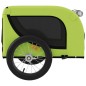 vidaXL Remolque de bicicleta mascotas hierro tela Oxford verde negro