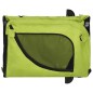 vidaXL Remolque de bicicleta mascotas hierro tela Oxford verde negro