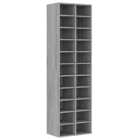 vidaXL Zapatero de madera contrachapada gris Sonoma 54x34x183 cm