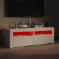 vidaXL Mueble de TV con luces LED blanco brillante 120x35x40 cm vidaXL Mueble de TV con luces LED blanco brillante 120x35x40 cm