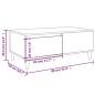 vidaXL Mesa de centro madera contrachapada roble ahumado 90x50x36,5 cm vidaXL Mesa de centro madera contrachapada roble ahumado 90x50x36,5 cm