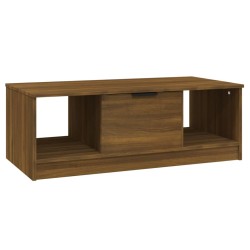 vidaXL Mesa de centro madera de ingeniería roble marrón 102x50x36 cm